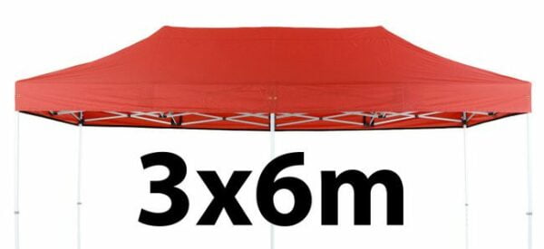 Marquee Roof 3m x 6m - RED - STOCK POLYESTER RR-360-RED-0