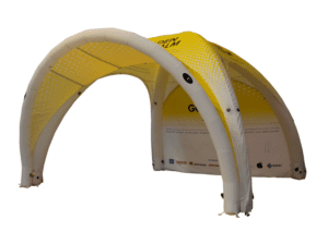 yellow inflatable marquee tent