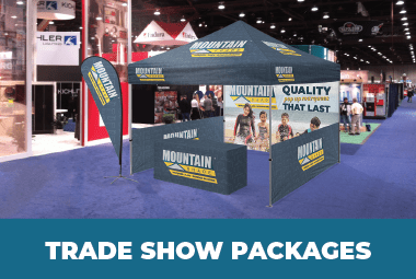 Trade Show marquee with professional custom graphics and signwriting