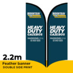 Feather Banner Printed Material only 2.2m Double Sided Print - BFBM22DS