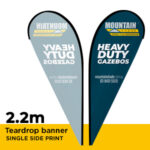 Tear Drop Print Material 2.2m SINGLE Sided