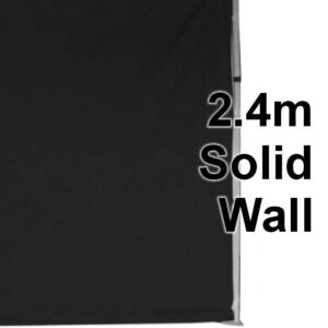Stock Solid Wall - POLY Material Marquee Wall 2.4m - Solid Wall type - 24SINGWS-BLACK