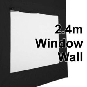 Stock Window Wall - POLY Material Marquee Wall 2.4m - Window Wall type - 24SINGWW-BLACK
