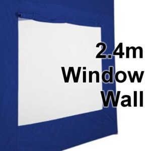 Stock Window Wall - POLY Material Marquee Wall 2.4m - Window Wall type - 24SINGWW-BLUE