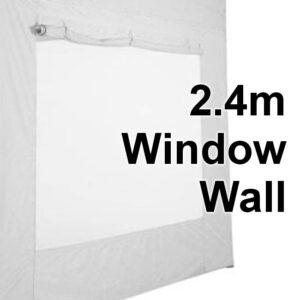 Stock Window Wall - POLY Material Marquee Wall 2.4m - Window Wall type - 24SINGWW-WHITE