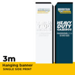 Hanging Banner Printed Material only 3m Single Sided Print