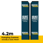Hanging Banner Printed Material only 4.2m DOUBLE Sided Print