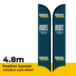 Feather Banner Printed Material only 4.8m Double Sided Print - BFBM48DS