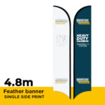 Feather Banner Printed Material only 4.8m  Sided Print - 4.8m Single Sided print material