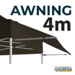 Marquee Awning Kit 4m Frame and Material in pack - BLACK AW4M-KIT-BLACK
