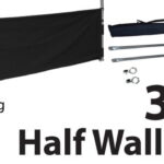 Marquee Accessories Half Wall Kit 3m Black -P&F