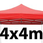 Marquee Roof 4m x 4m - RED - STOCK POLYESTER RR-440-RED