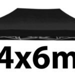 Marquee Roof 4m x 6m - BLACK - STOCK POLYESTER RR-460-BLACK