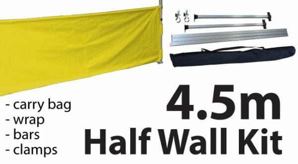 4.5m Stock Half Wall - All Colours