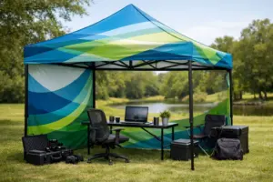 Custom Printed Gazebo Built for Outdoor Work