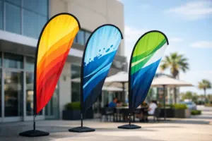Custom Printed Teardrop Flags That Get Seen