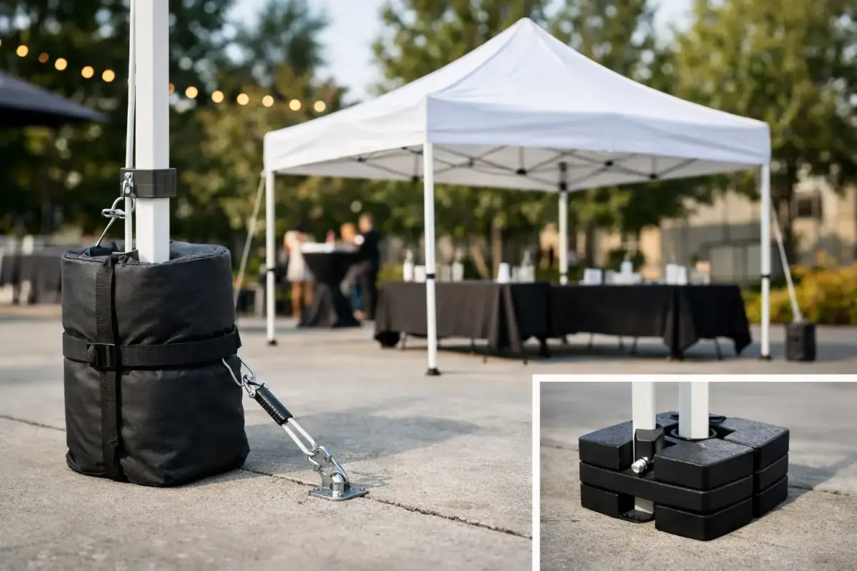 How to Secure Gazebo on Concrete at Events