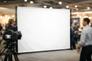 Portable Media Wall Backdrop for Busy Events