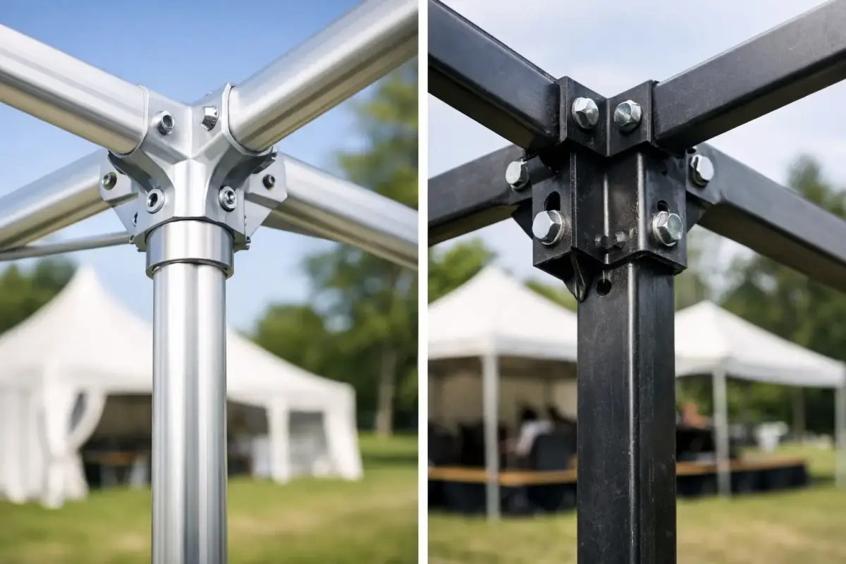 Aluminium Versus Steel Frames for Outdoor Events