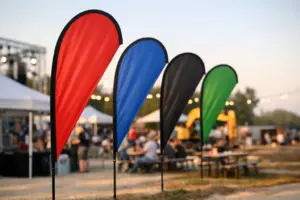 Teardrop Flags Built for Hard-Working Events